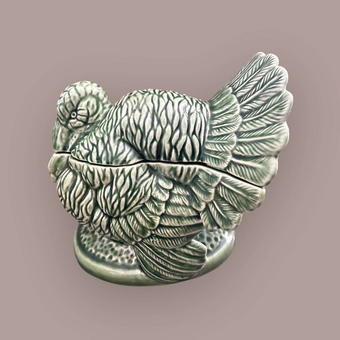 Bordallo Pinheiro vintage turkey tureen Portugal