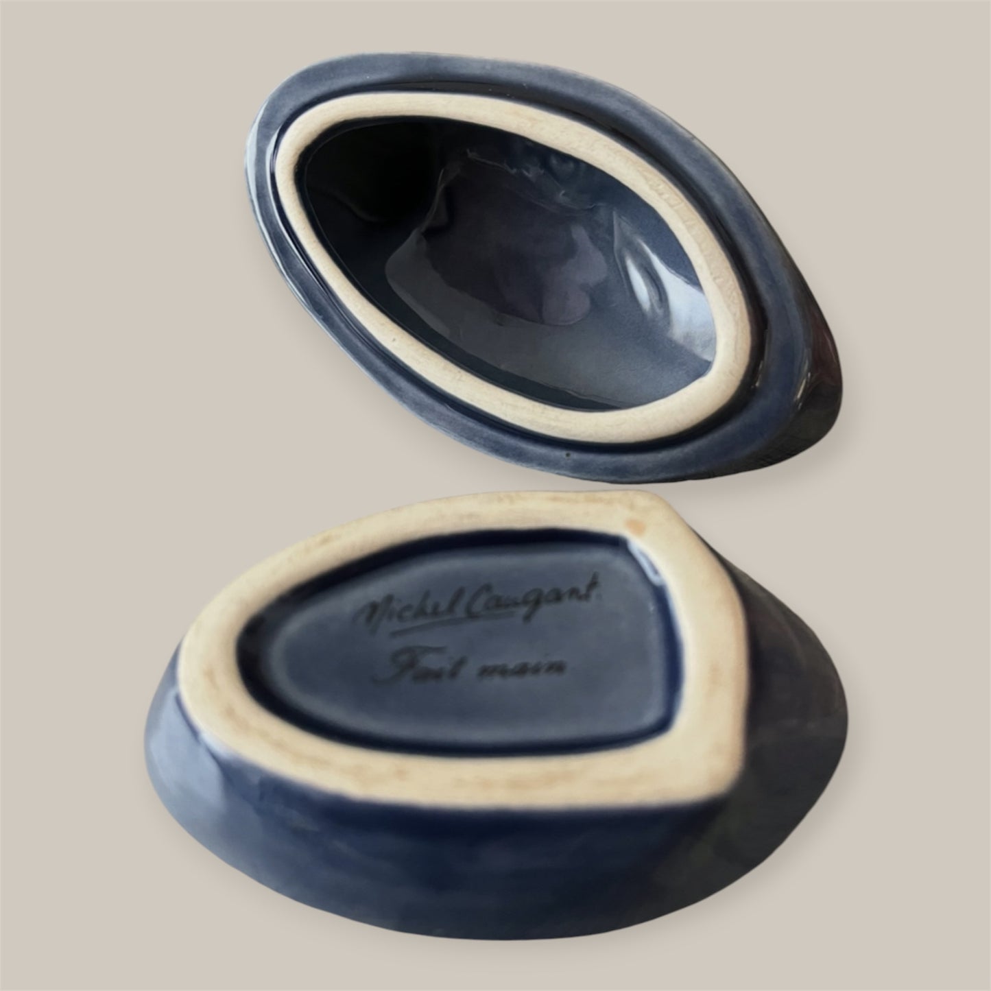 Blue smallest tureen Michel Caugant