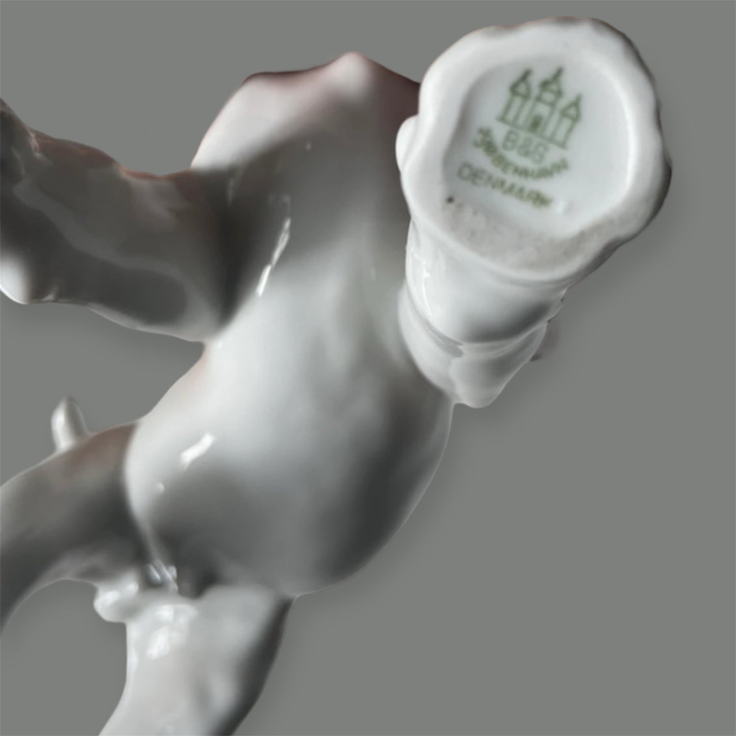 Danish design porcelain dog statue