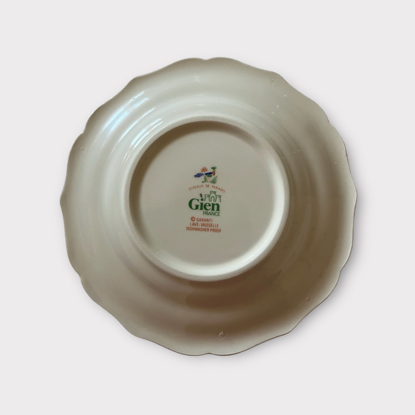 Gien Oiseaux de Paradis canape plate 16,5 cm