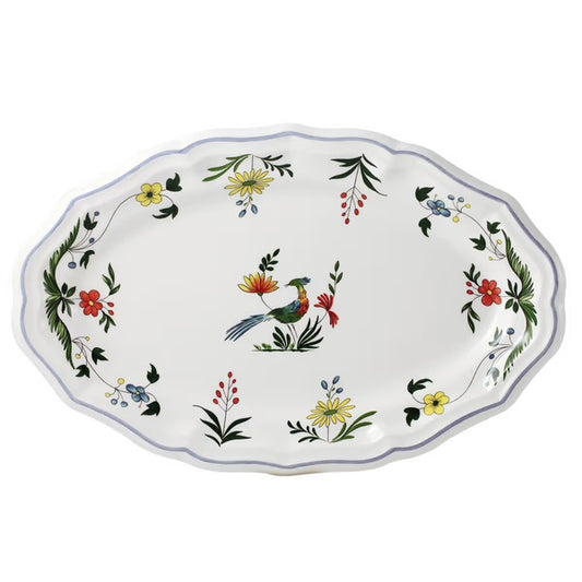 Gien Oiseaux de Paradis oval platter