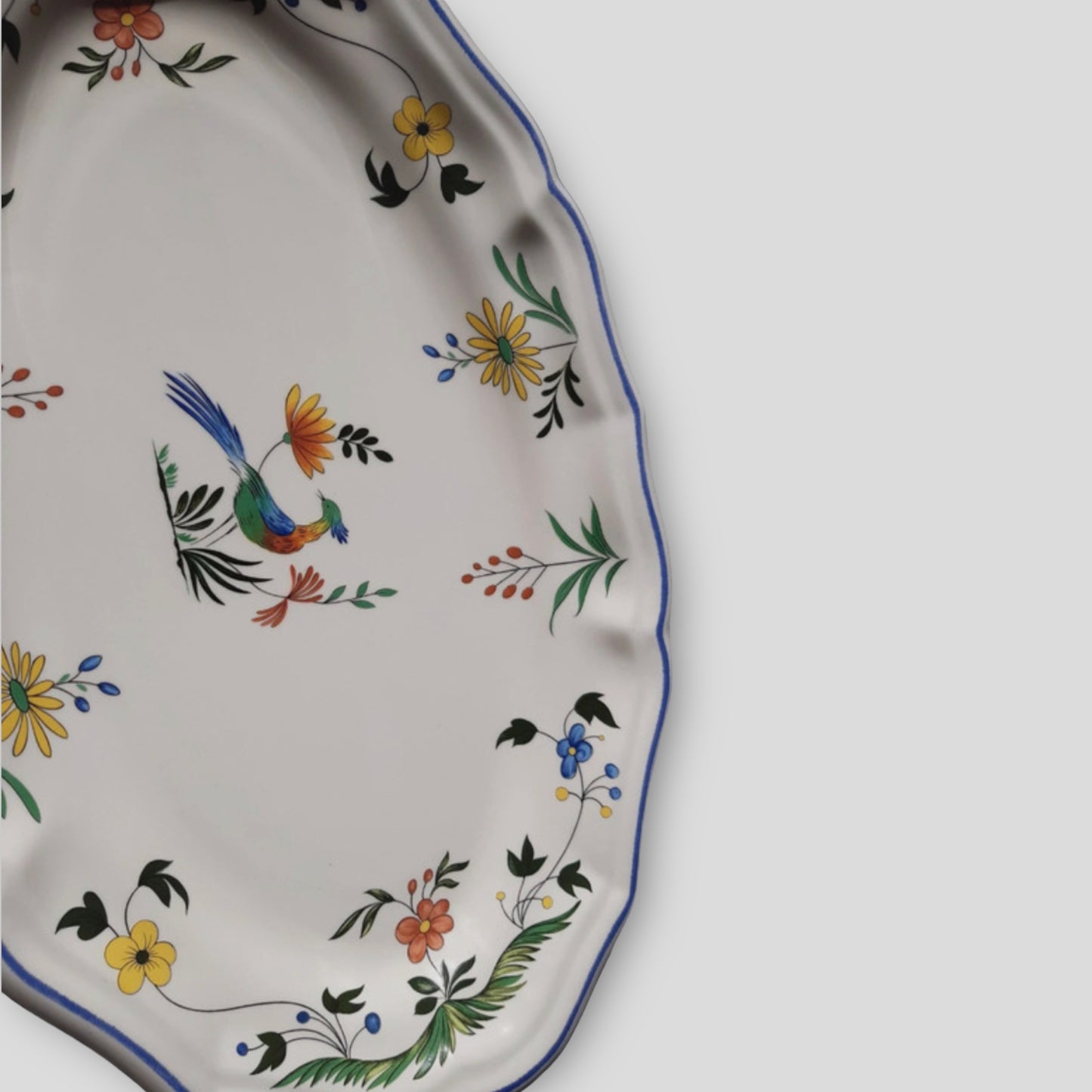 Gien Oiseaux de Paradis oval platter