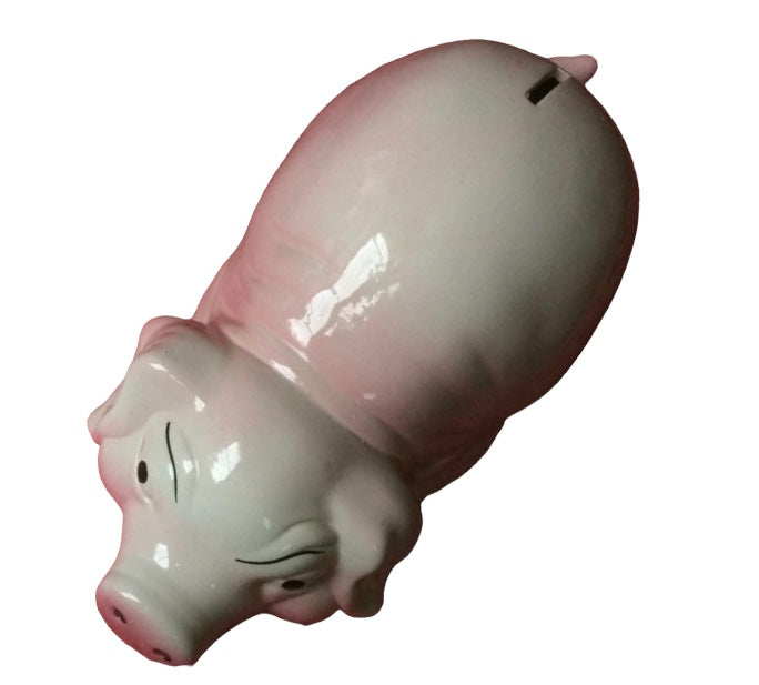 Vintage X- large coin bank pig