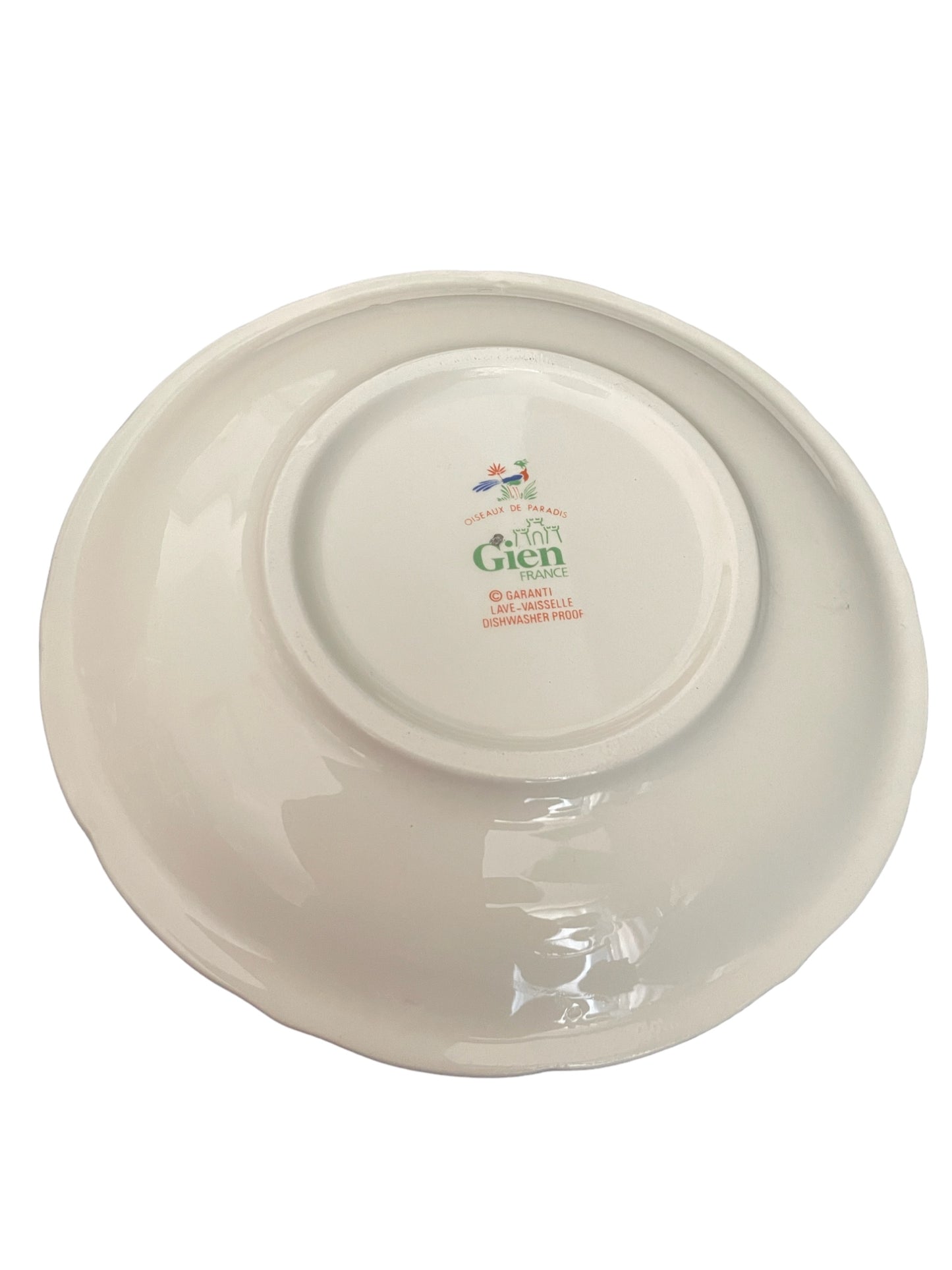 Gien Oiseaux de Paradis soup bowl + plate