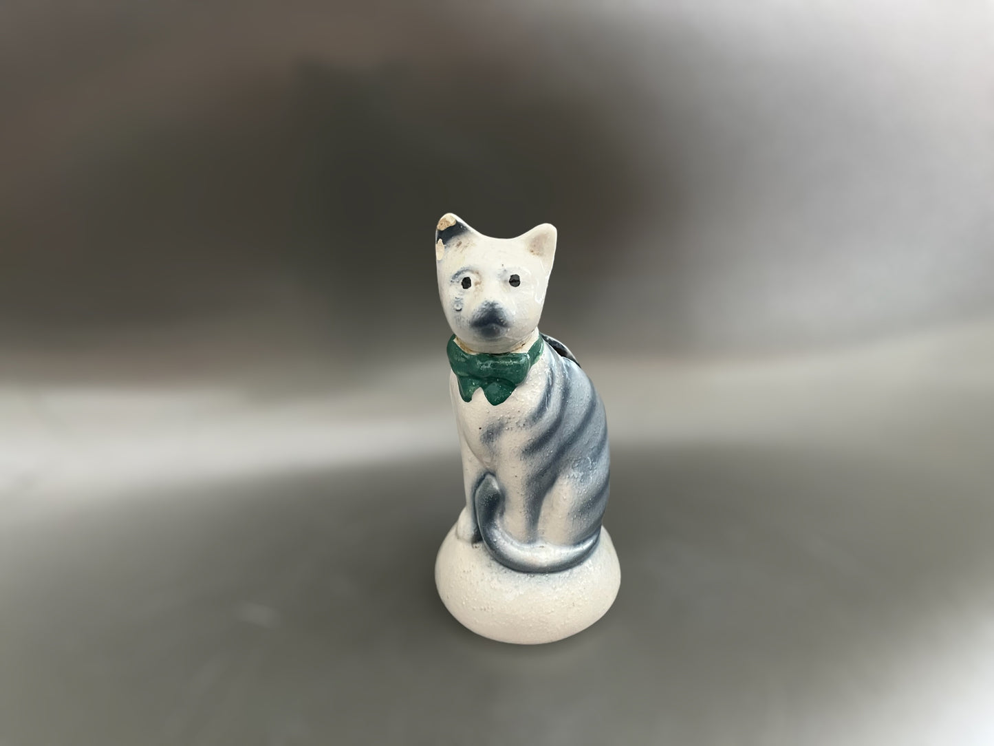 antique french majolica coin bank small cat Poet Laval