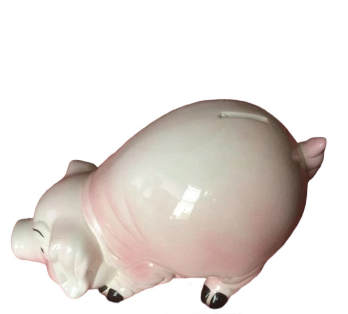 Vintage X- large coin bank pig