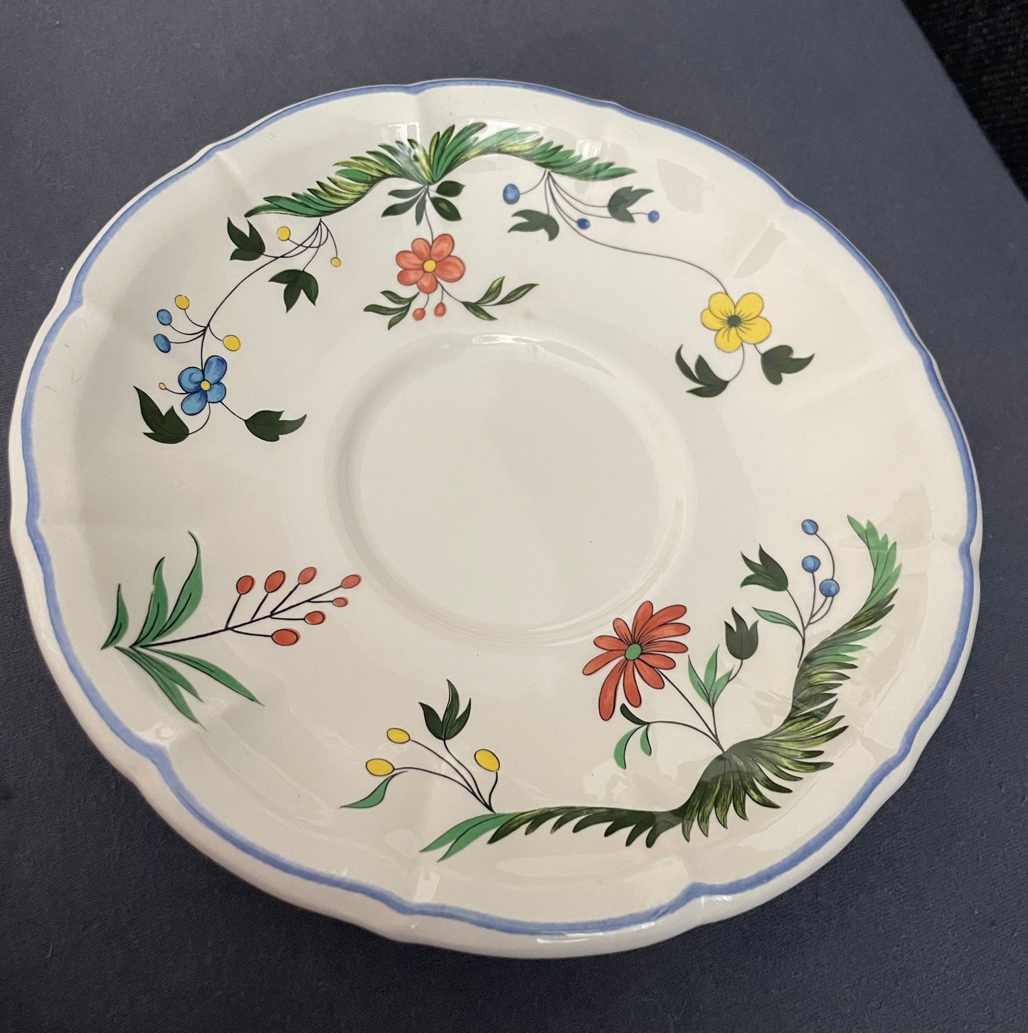 Gien Oiseaux de Paradis soup bowl + plate