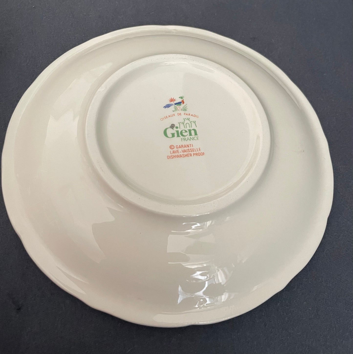 Gien Oiseaux de Paradis soup bowl + plate