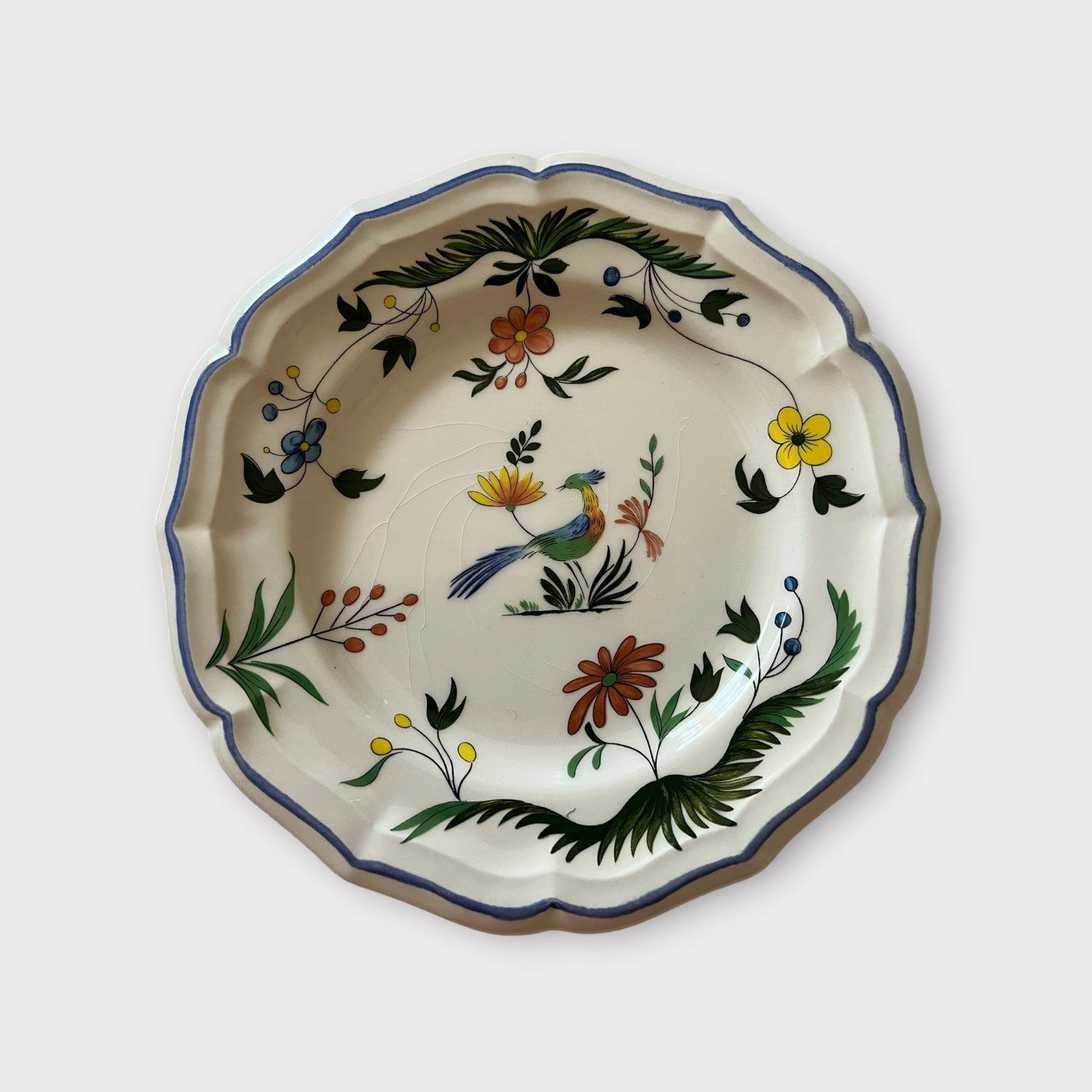 Gien Oiseaux de Paradis canape plate 16,5 cm