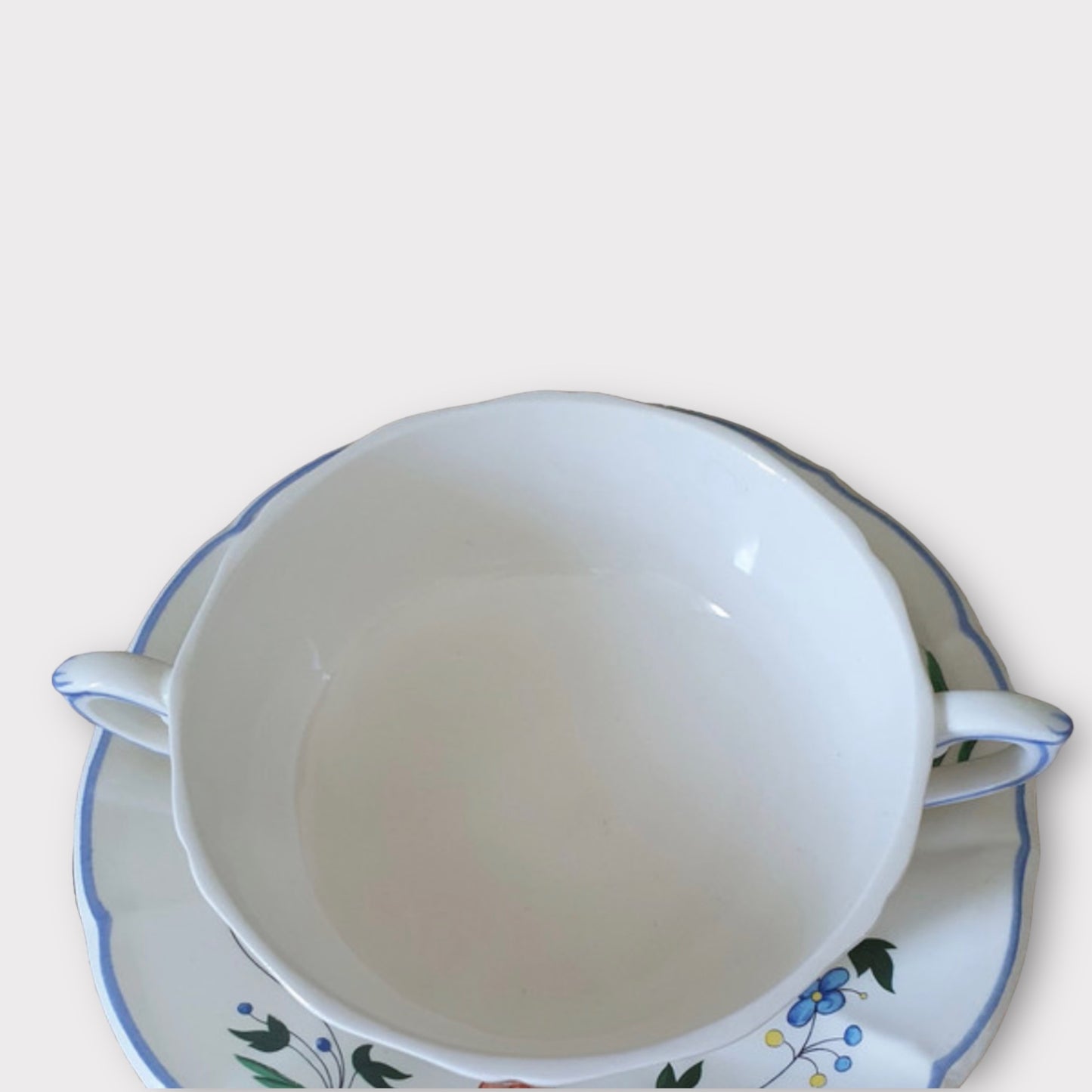 Gien Oiseaux de Paradis soup bowl + plate