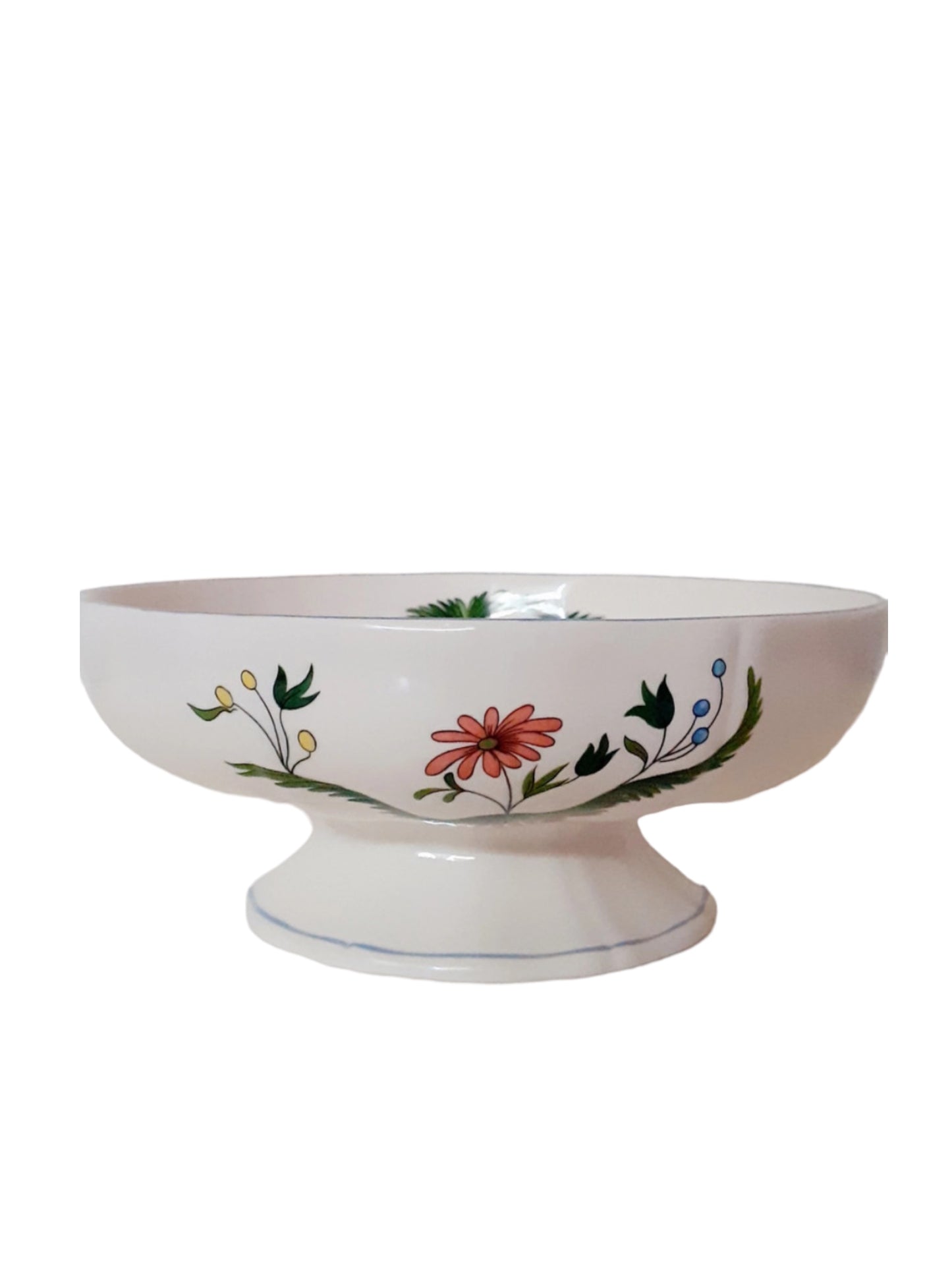 Gien Oiseaux de Paradis small footed salad bowl