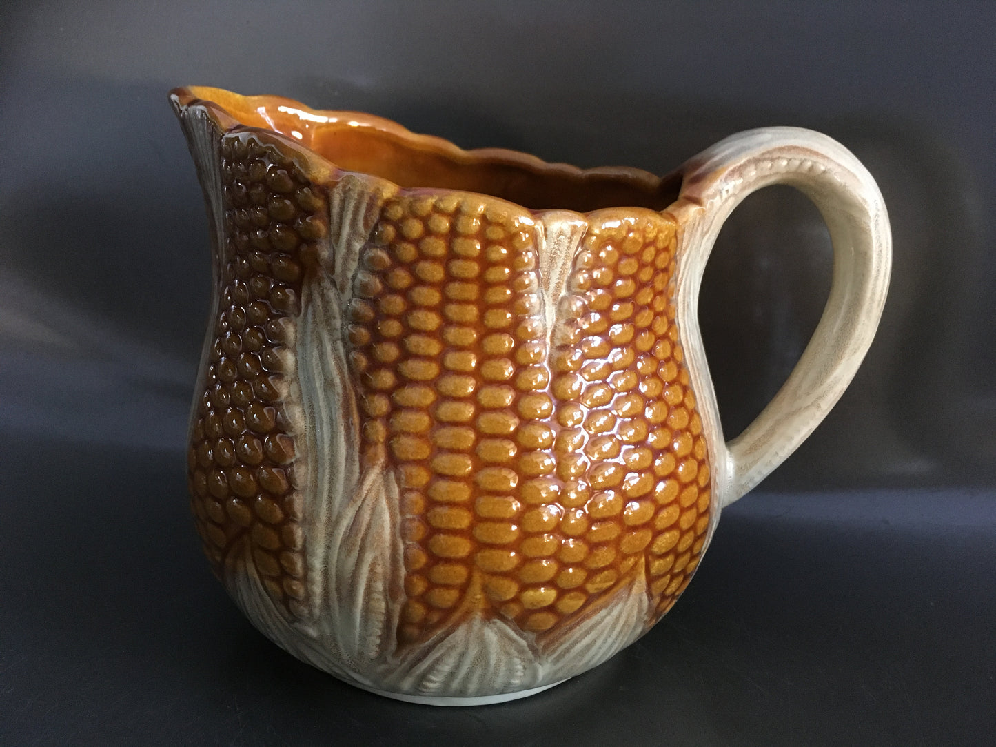 Majolica mais pitcher L