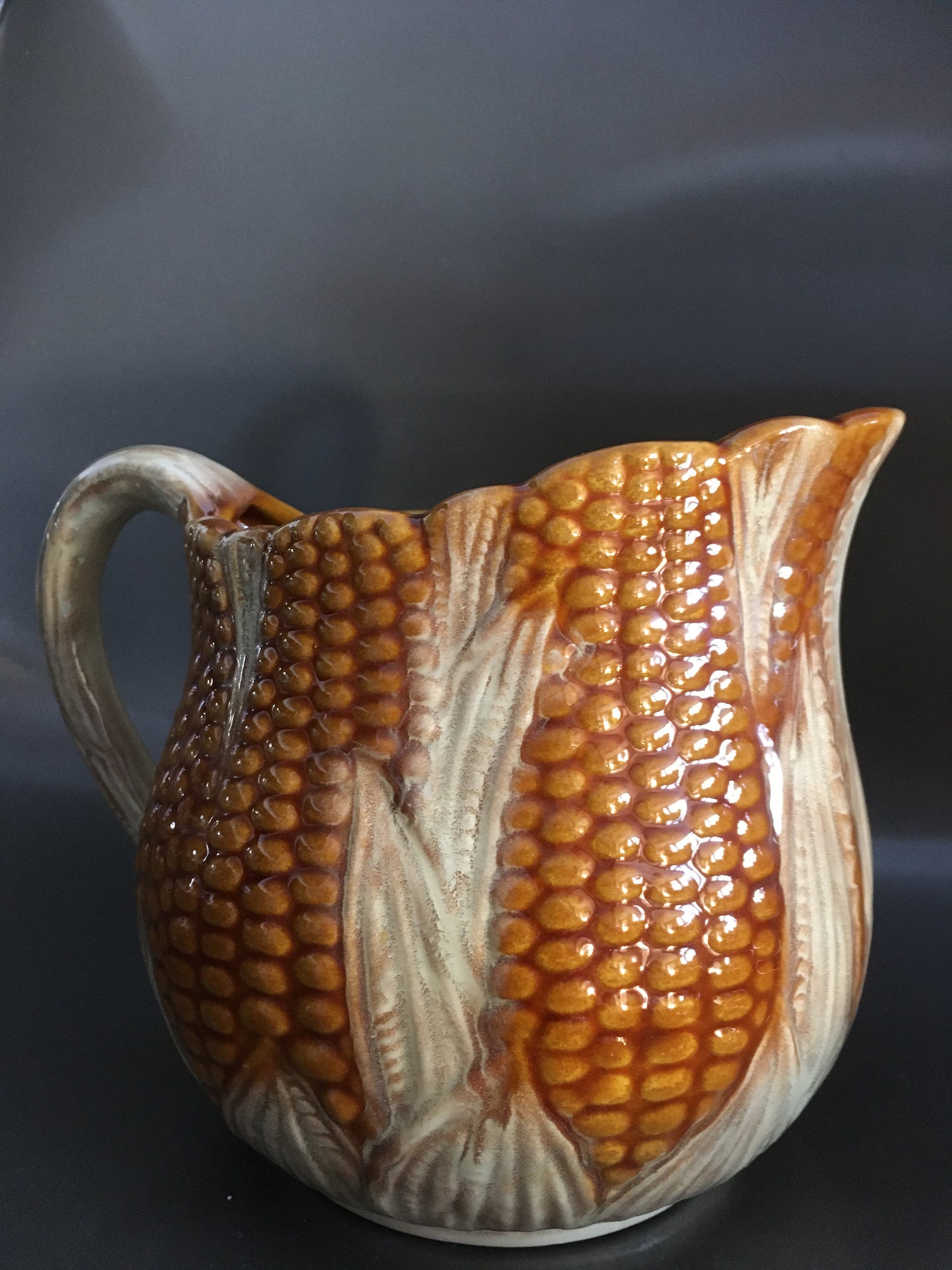 Majolica mais pitcher L