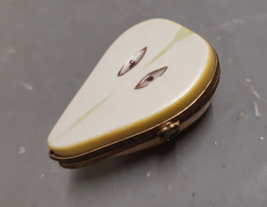 Lovely Limoges trincketbox pear