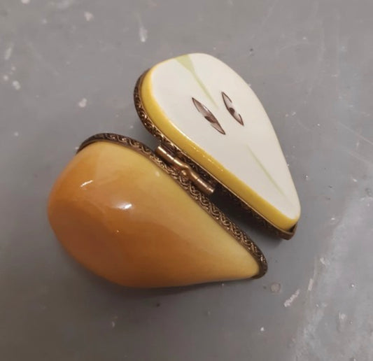 Lovely Limoges trincketbox pear