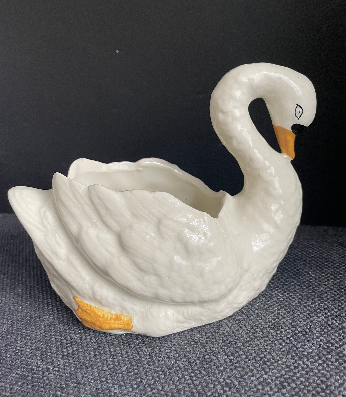 Antique swan planter