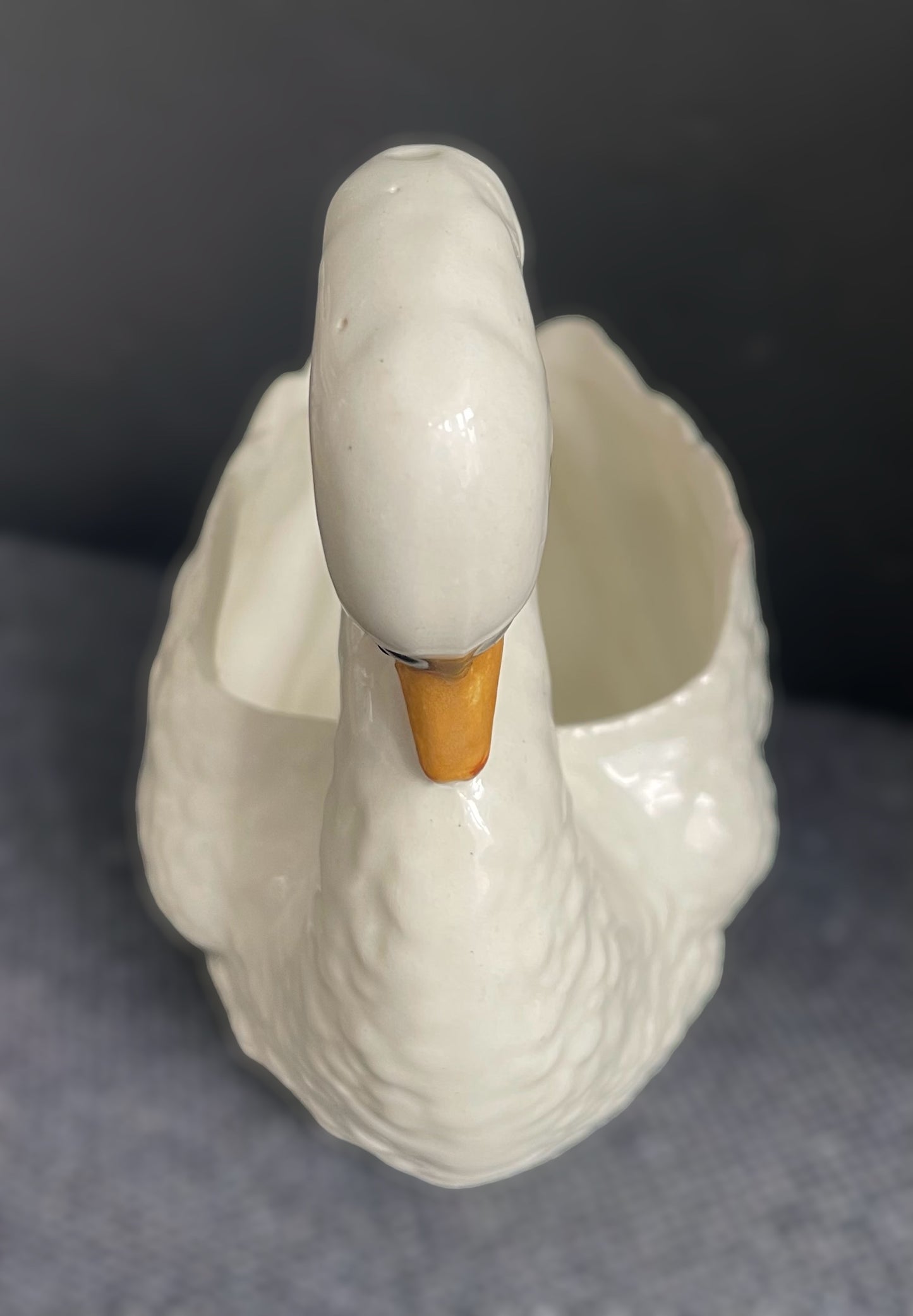 Antique swan planter