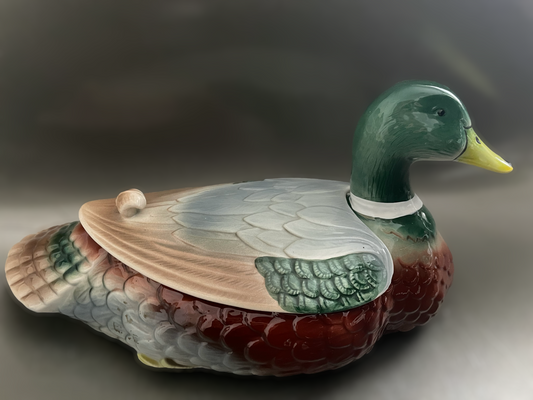 Large majolica duck FG Italy