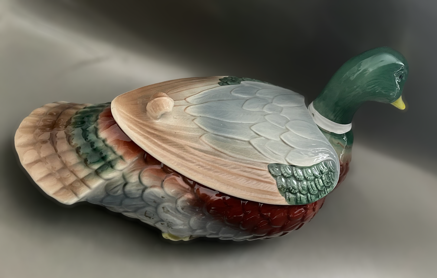 Large majolica duck FG Italy