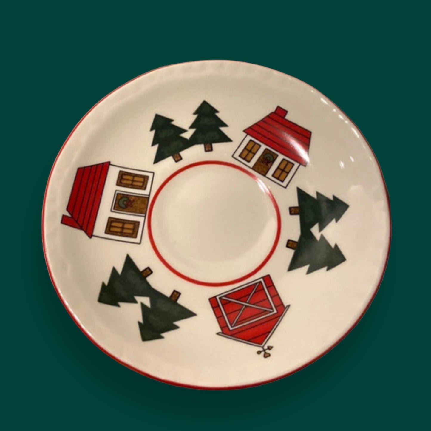 Mason’s Christmas Village saucer gemerkt.