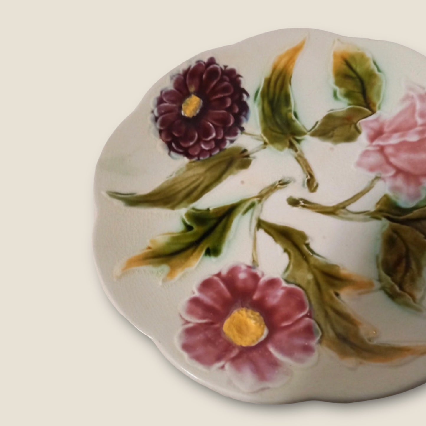 French antique majolica plate