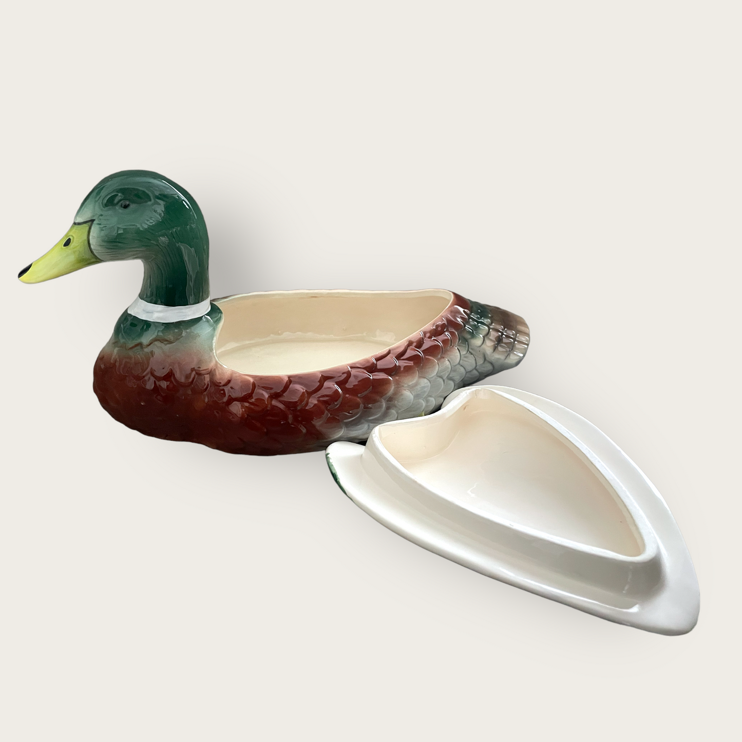 Large majolica duck FG Italy