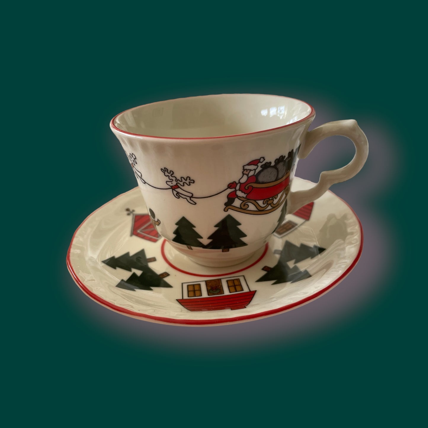 Mason’s Christmas Village cup saucer