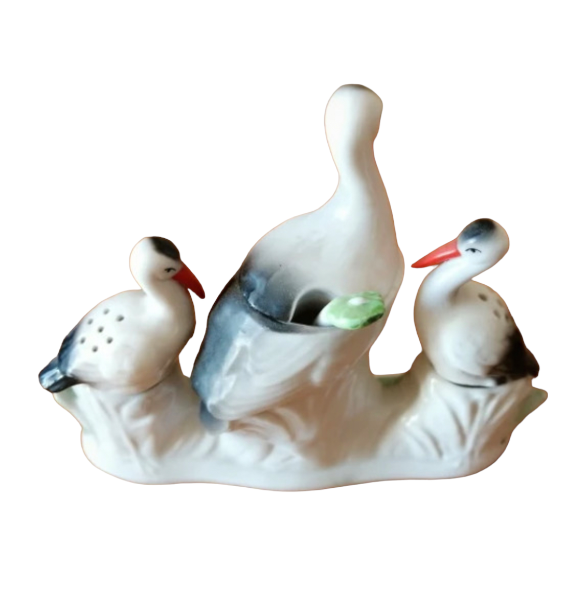 Porcelain pepper & salt mustard Stork